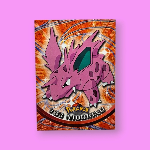 Pokemon 1999 TOPPS Nidorino #33 Blue Logo TV Animation Edition - Picture 1 of 4